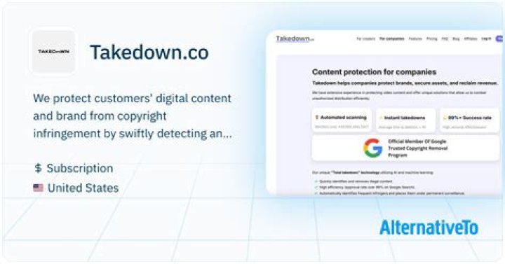 Creator content protection and DMCA takedown service