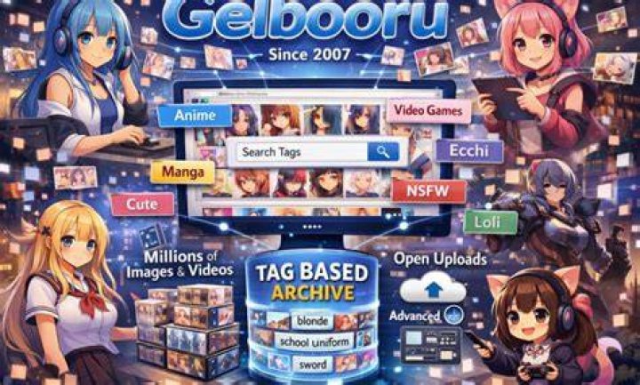 Gelbooru anime booru-style imageboard with large image archive