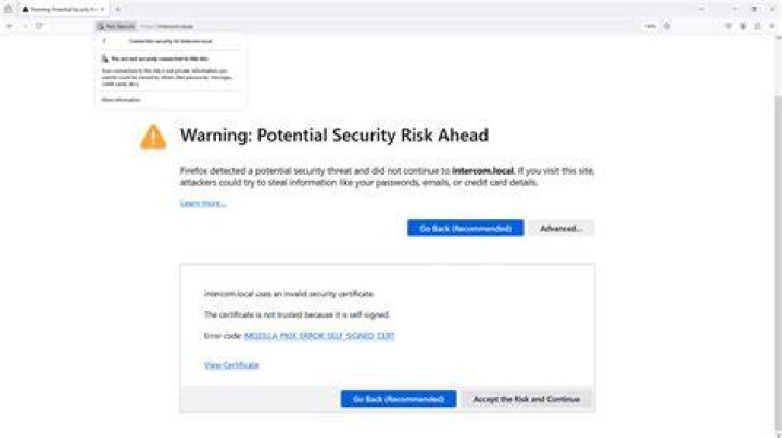 HTTPS certificate browser security warning