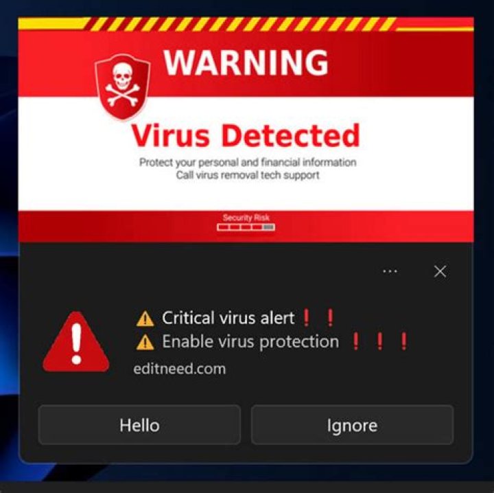 Malware protection and fake download warning