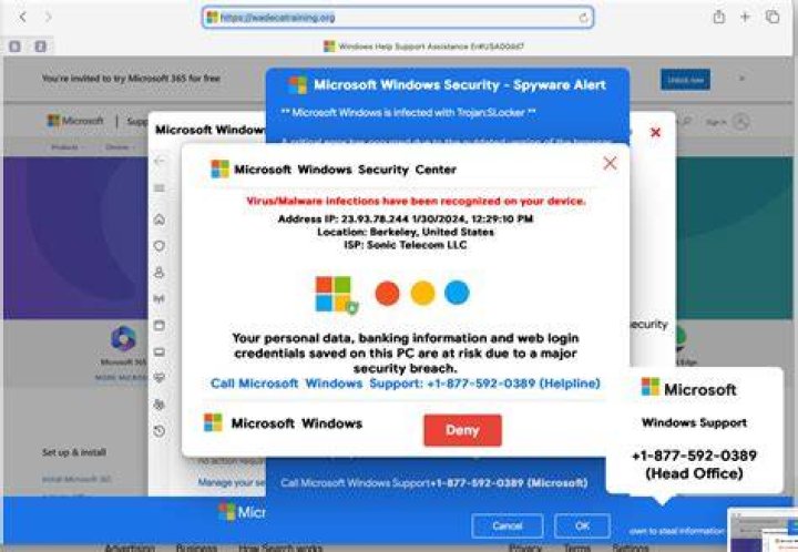 Warning sign of malware and popup scams on leaked video sites