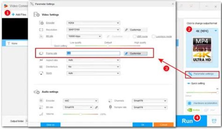 Streaming video quality and duration settings