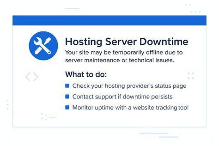 Web server downtime and hosting maintenance issues